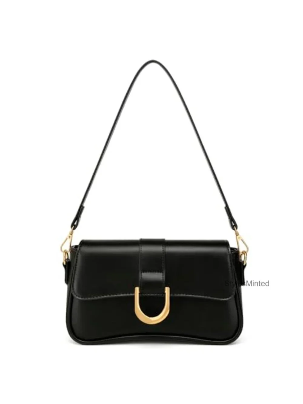 Small Vegan Leather Hobo Bag with Removable Strap, Cute Underarm Clutch